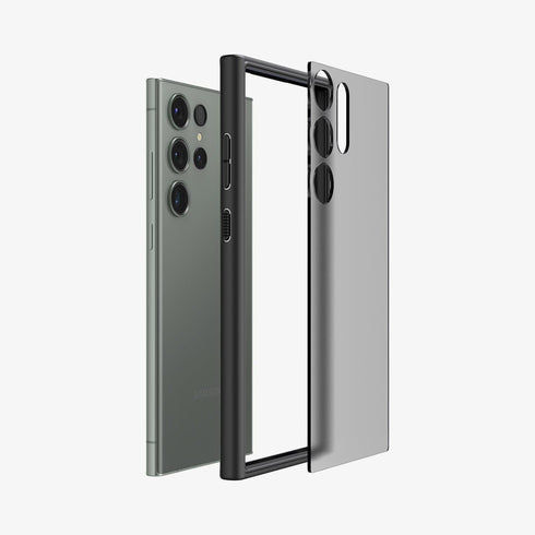 ACS05617 - Galaxy S23 Ultra Case Ultra Hybrid in crystal clear showing the back